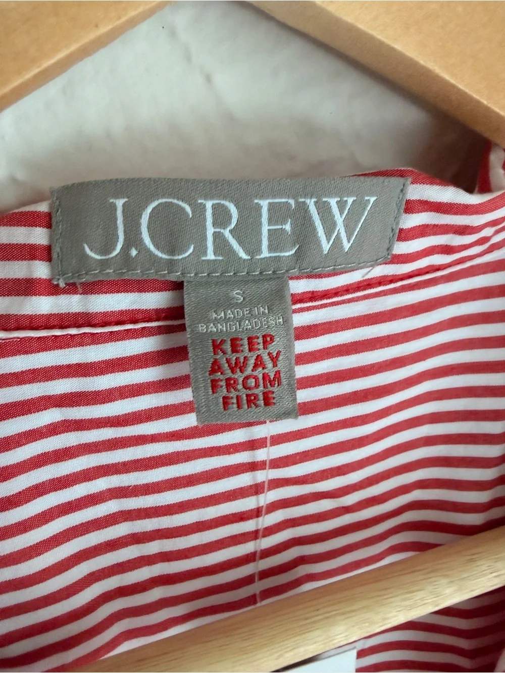 J. Crew Red and White Striped Pajama Set size Small NWT